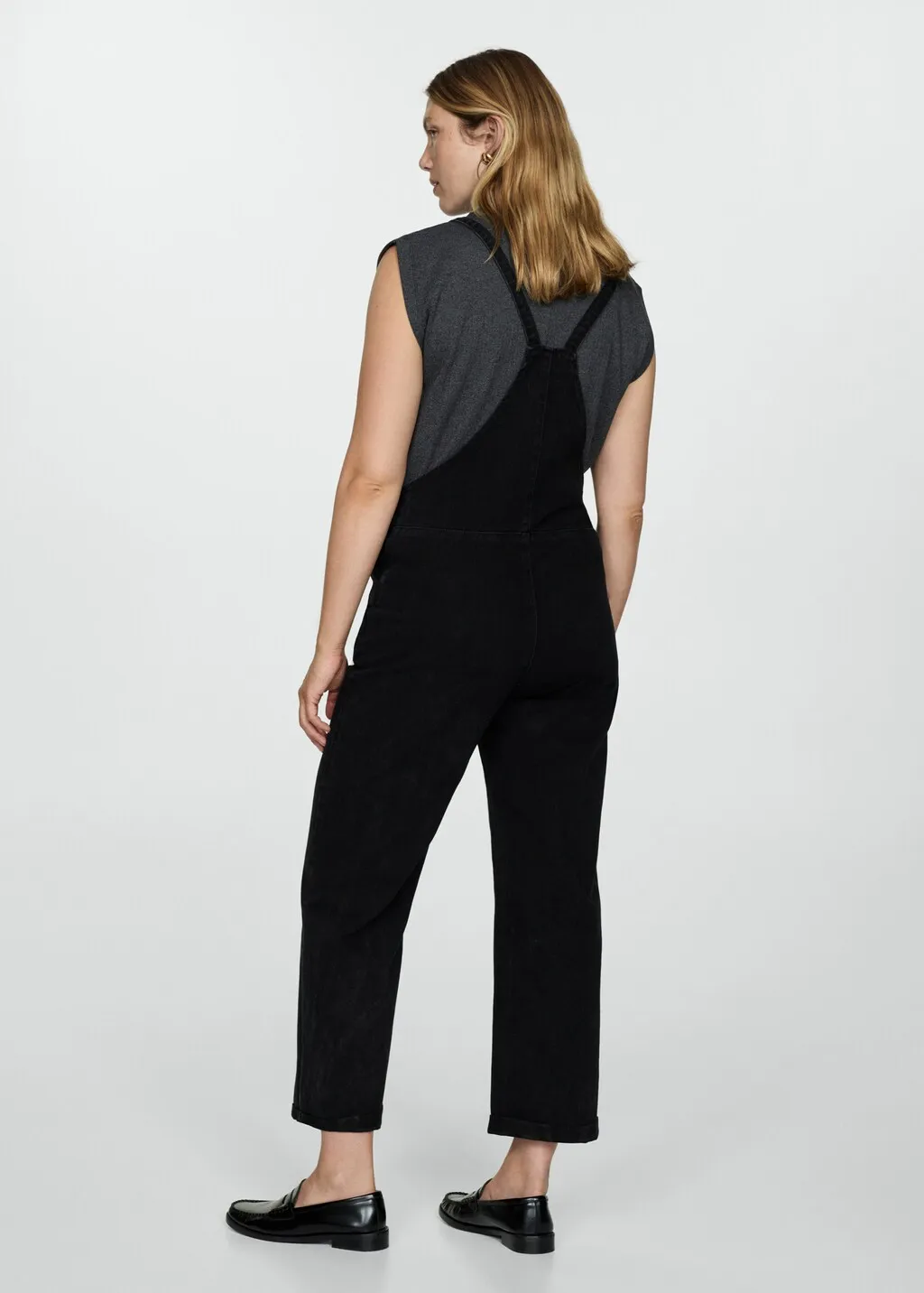 Denim positietuinbroek