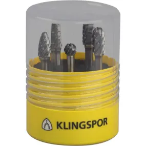 Klingspor - HF 100 Steel - Hardmetaal stiftfrees set - 9.6x6mm - Stalen high-performance vertanding