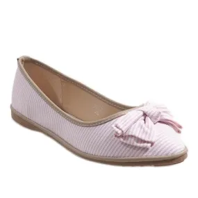 Roze ballerina's met strik SK40