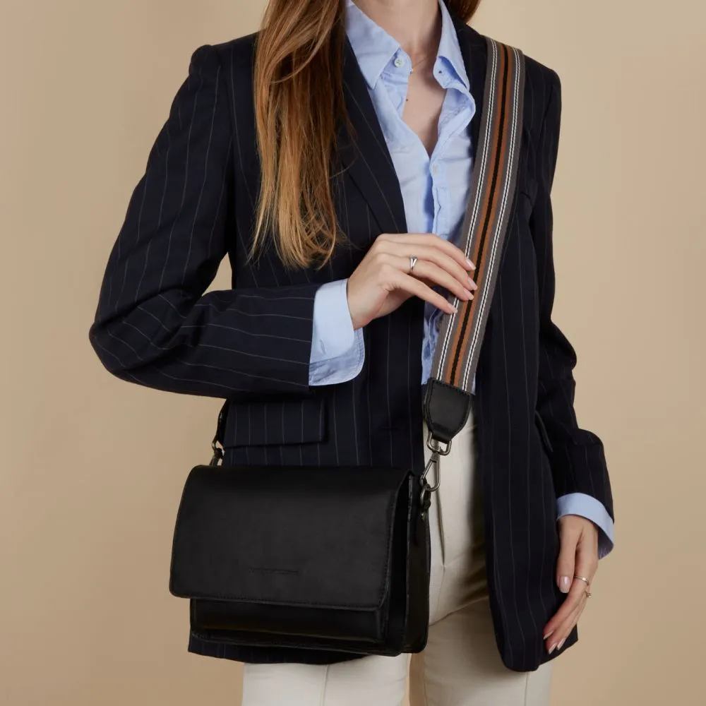 The Chesterfield Brand Aviles Zwarte Leren Crossbody Tas